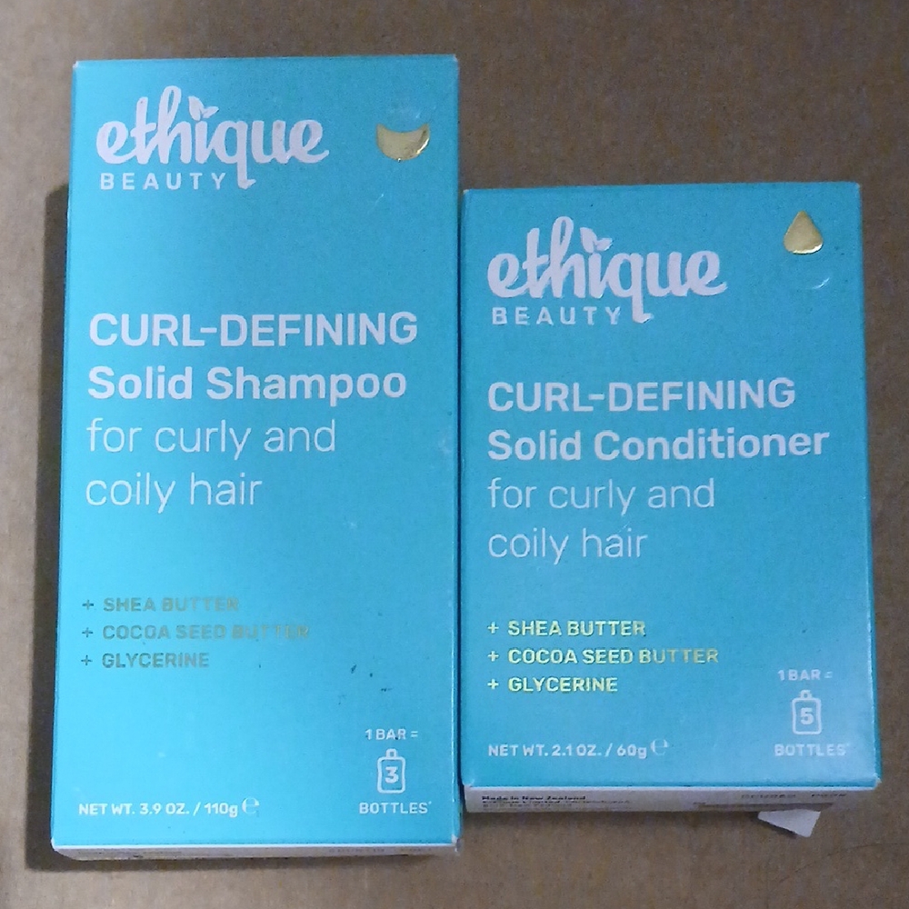 Curl-Defining Solid Shampoo and Conditioner Set - Blue